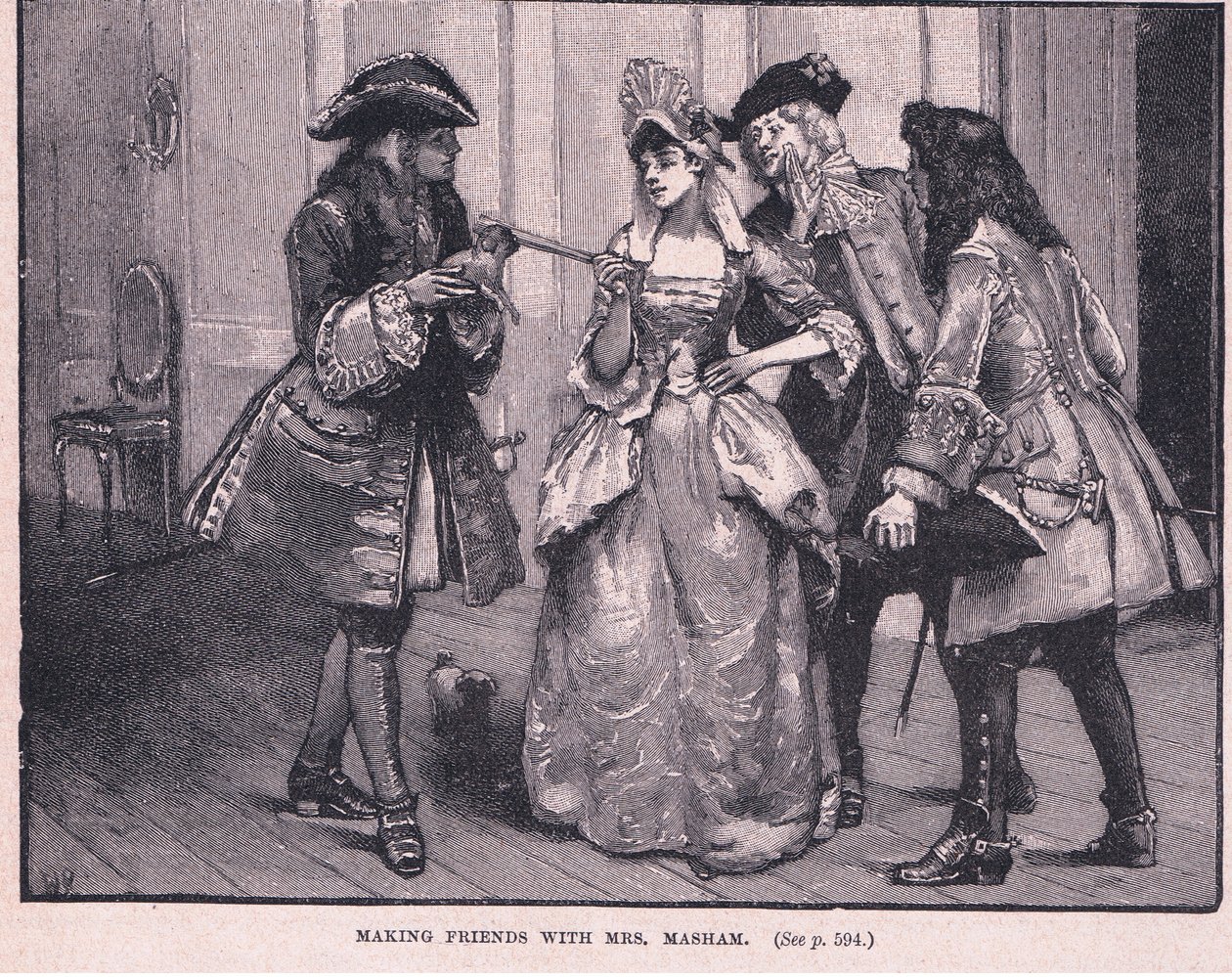 Freundschaft schließen mit Mrs. Marsham, 1710 von Walter Stanley Paget