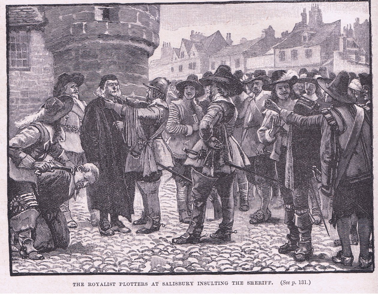 Die royalistischen Unterstützer in Salisbury beleidigen den Sheriff, 1655 von Walter Stanley Paget