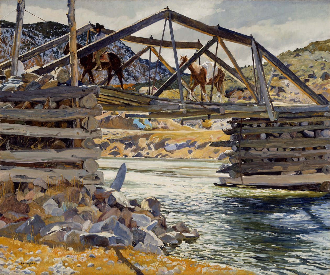 Überquerung des Rio Grande, ca. 1914-31 von Walter Ufer