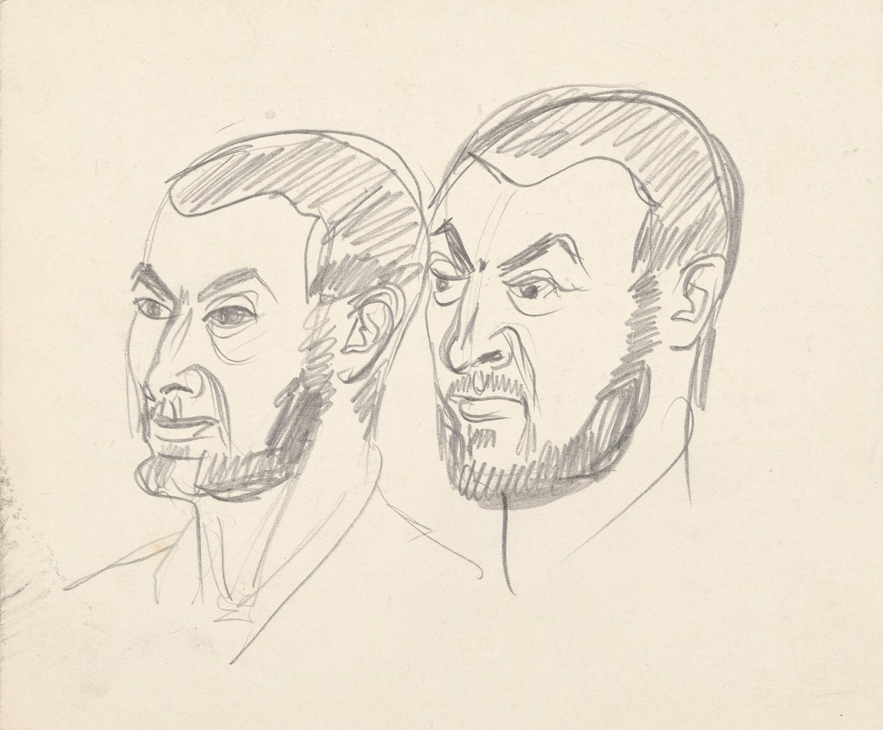 Zwei Porträtstudien von Walter Barwig