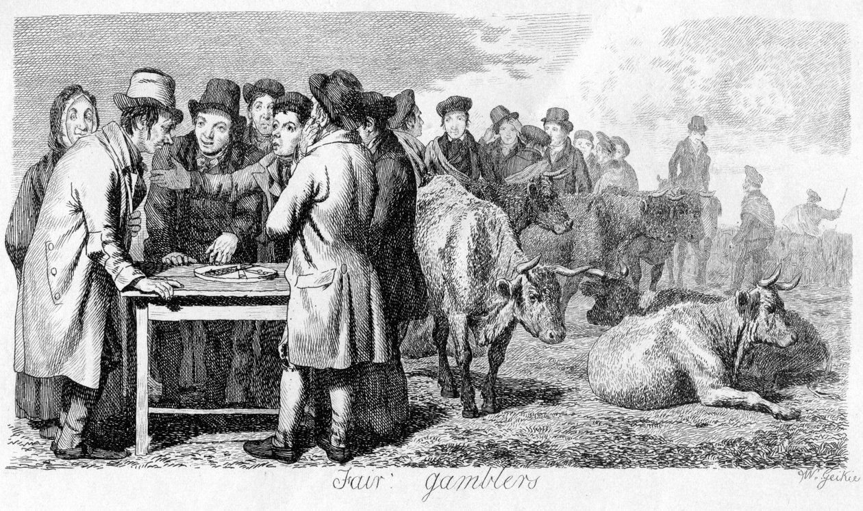 Faire Spieler, frühes 19. Jahrhundert von Walter Geikie