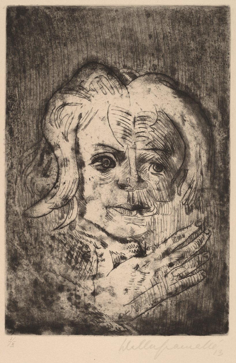 Mädchen mit Hand, 1923 von Walter Gramatte