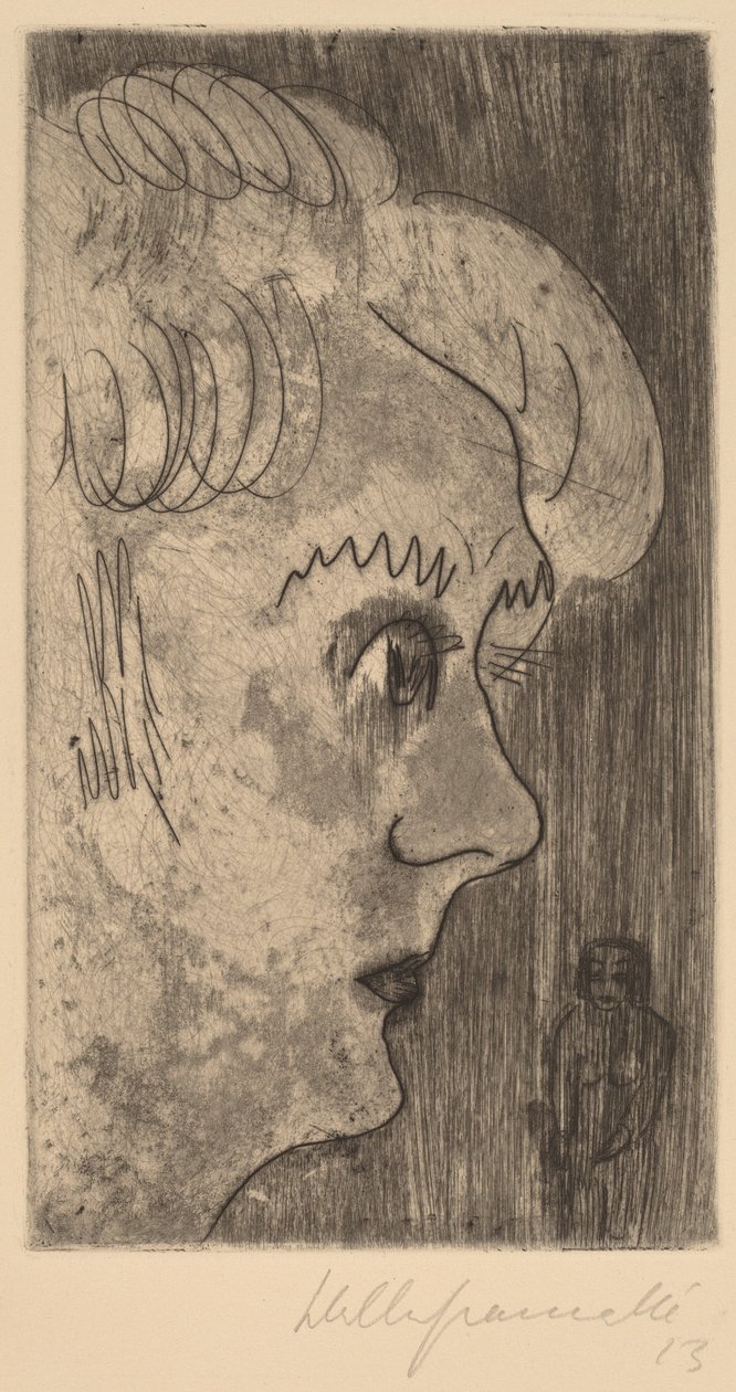 Kopf im Profil, 1923 von Walter Gramatte