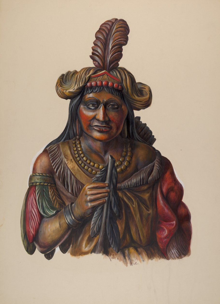 Zigarrenladen-Indianer, ca. 1937 von Walter Hochstrasser