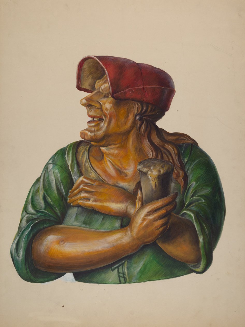 Tavernenfigur, ca. 1937 von Walter Hochstrasser