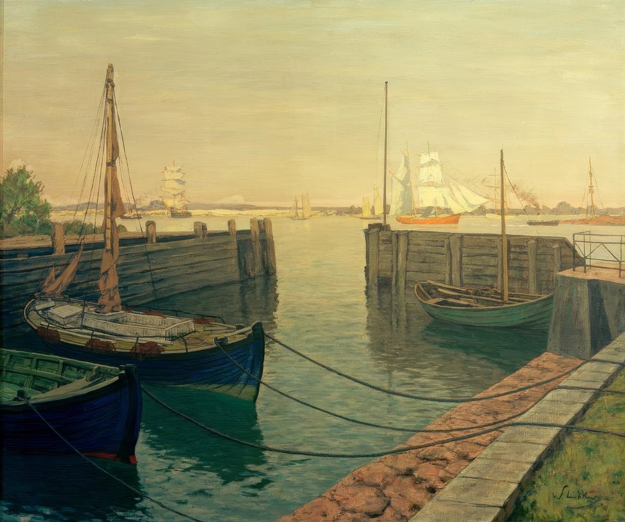 Die alten Lotsenboote von Walter Leistikow