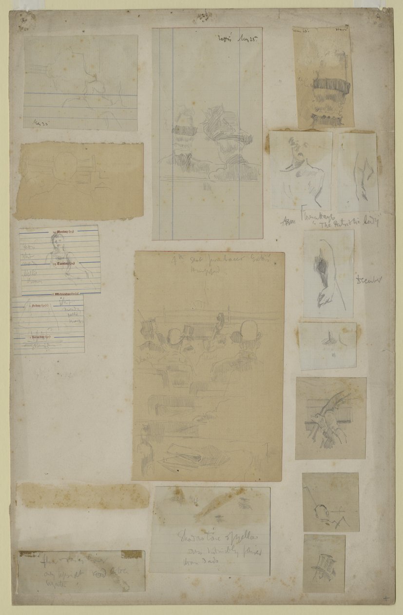 Mehrere Studien von Walter Richard Sickert