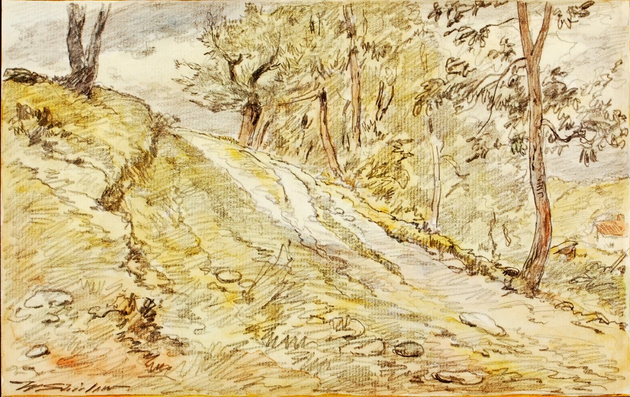 Landschaftsskizze von Walter Shirlaw