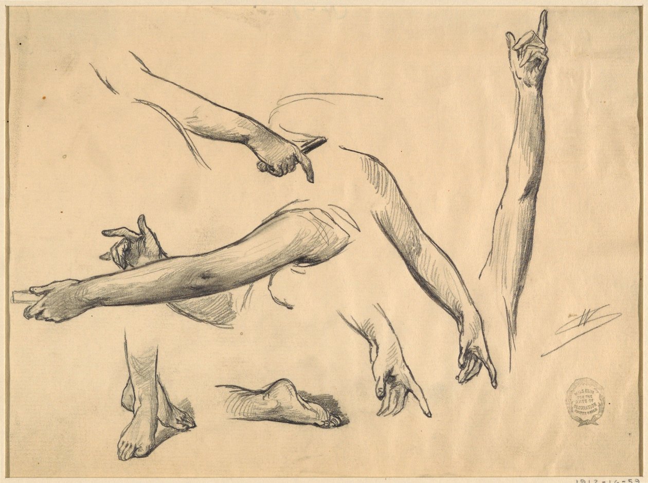 Studien von Frauenbeinen von Walter Shirlaw