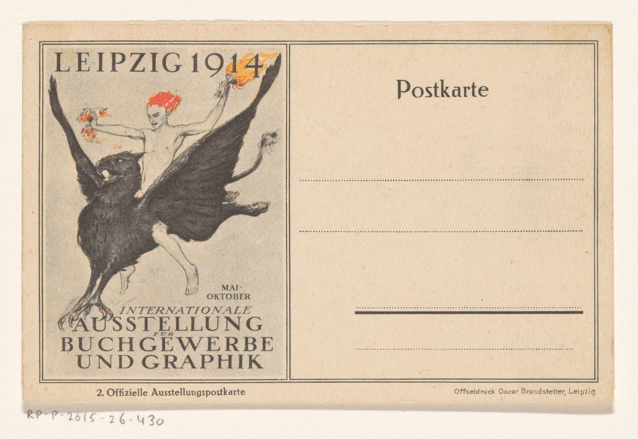 Genius auf einem Greif von Walter Tiemann