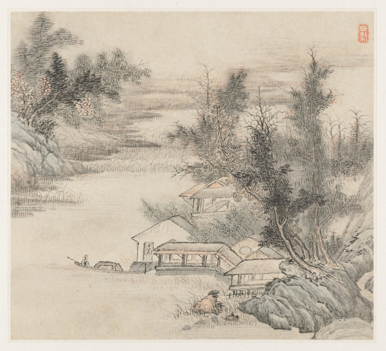 Album der Landschaften: Blatt 2, 1677 von Wang Gai