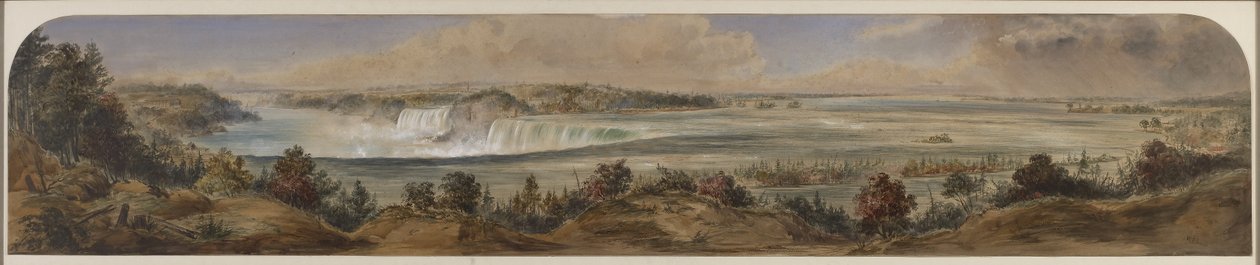 Weitreichender Blick auf die Niagarafälle von oben von Washington F. Friend