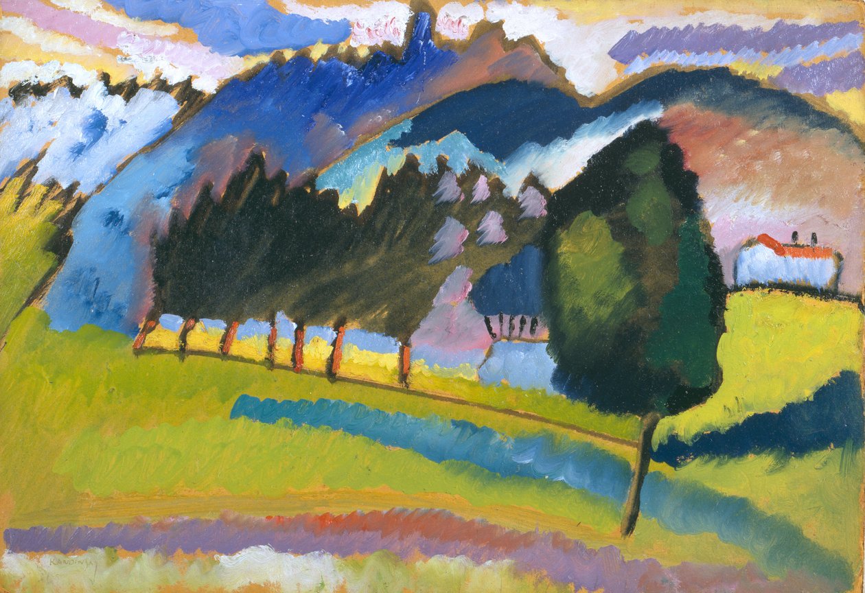 Landschaft mit Hügeln von Wassily Kandinsky