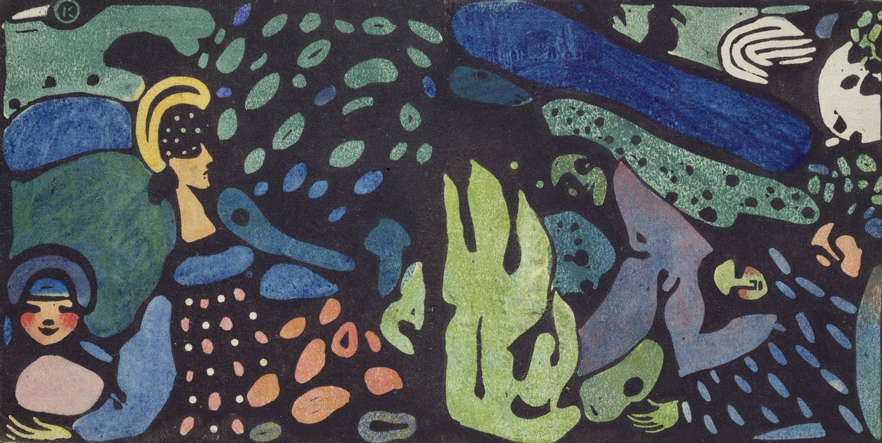 Träumende Kinder von Wassily Kandinsky
