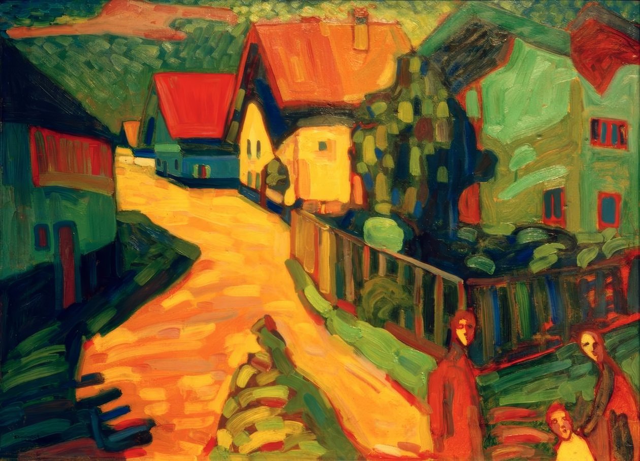 Murnau: Straße mit Frauen von Wassily Kandinsky