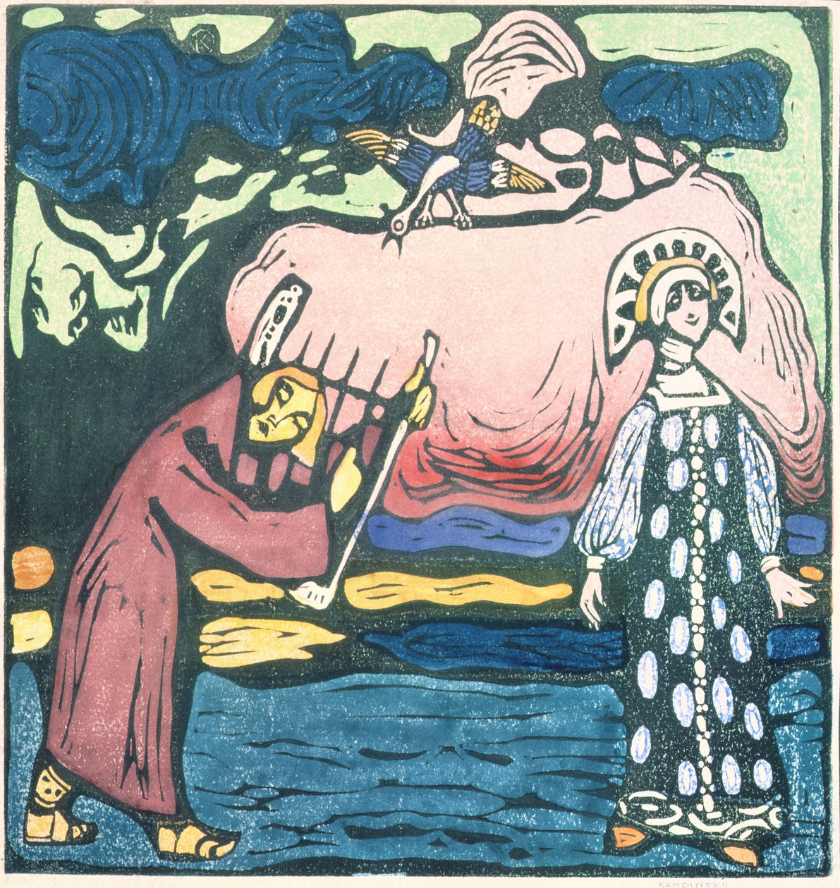 Der Psalterspieler, 1907 von Wassily Kandinsky