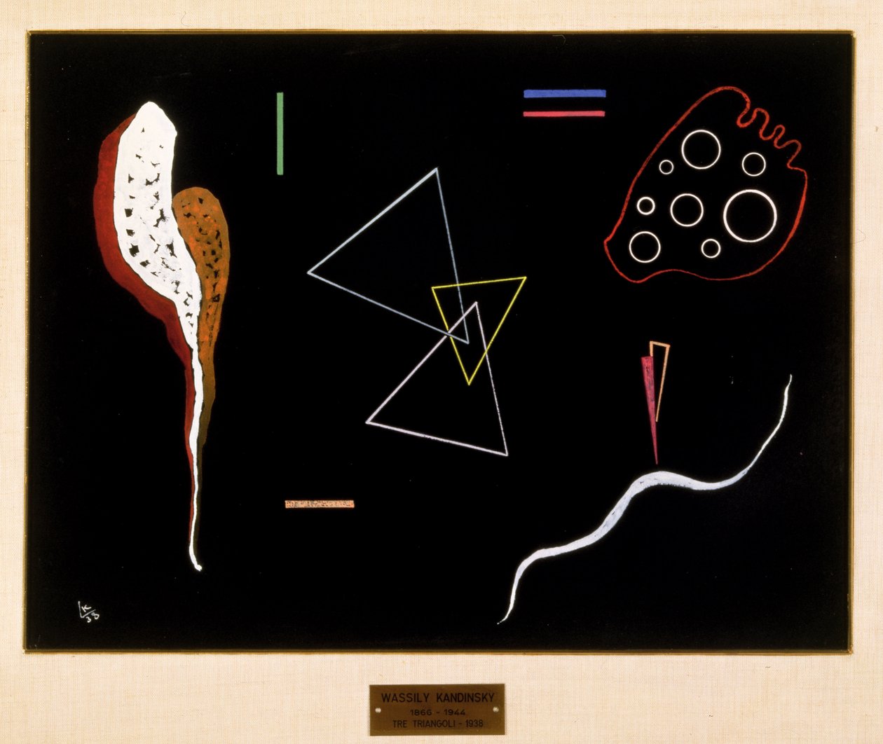 Drei Dreiecke, 1938 von Wassily Kandinsky