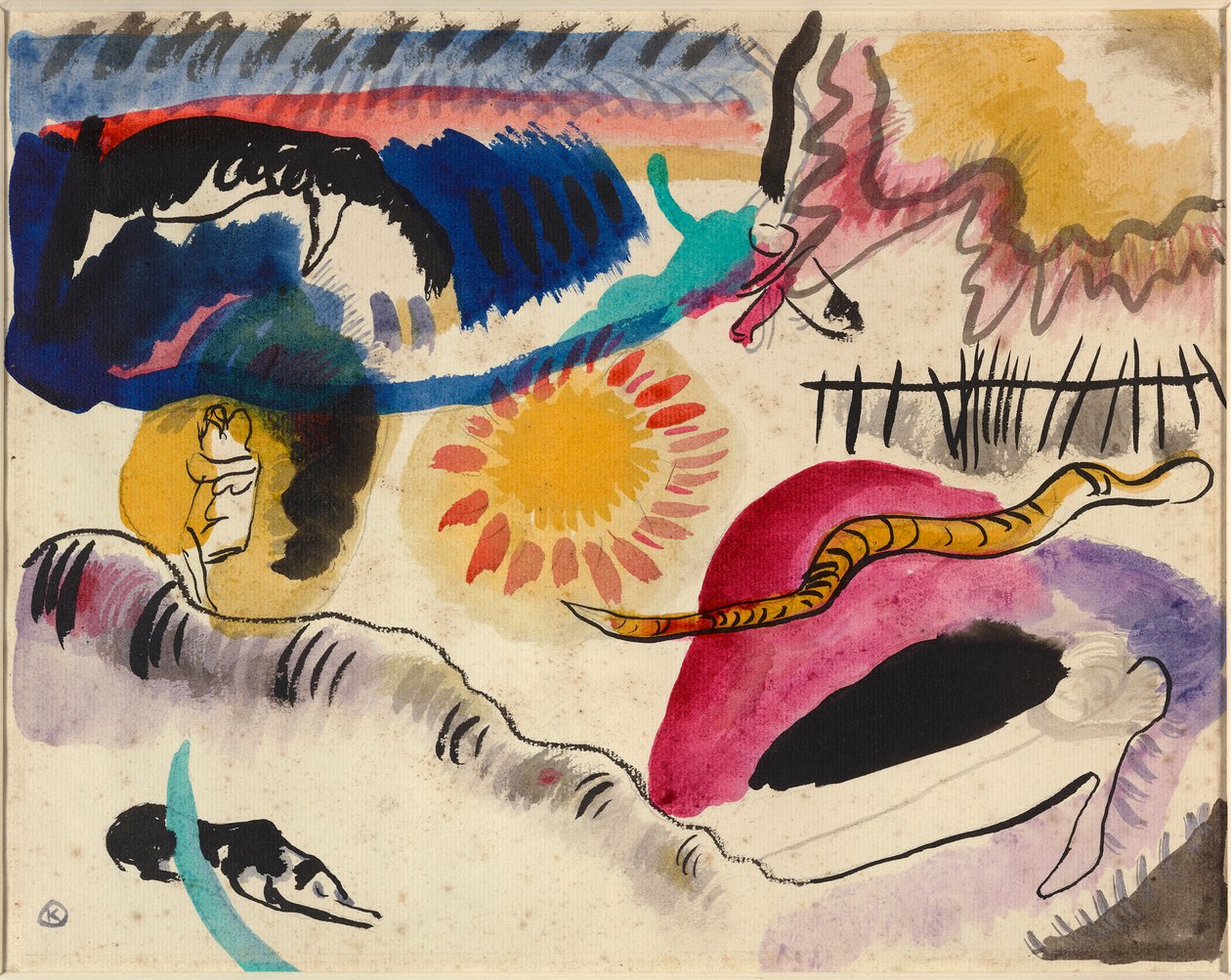 Aquarell Nr. 3 (Liebesgarten) von Wassily Kandinsky