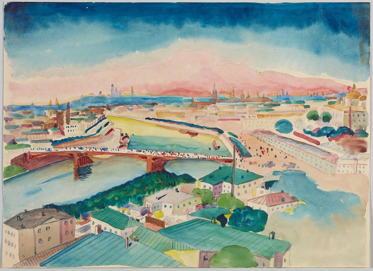 Blick auf Moskau von Wassily Kandinsky