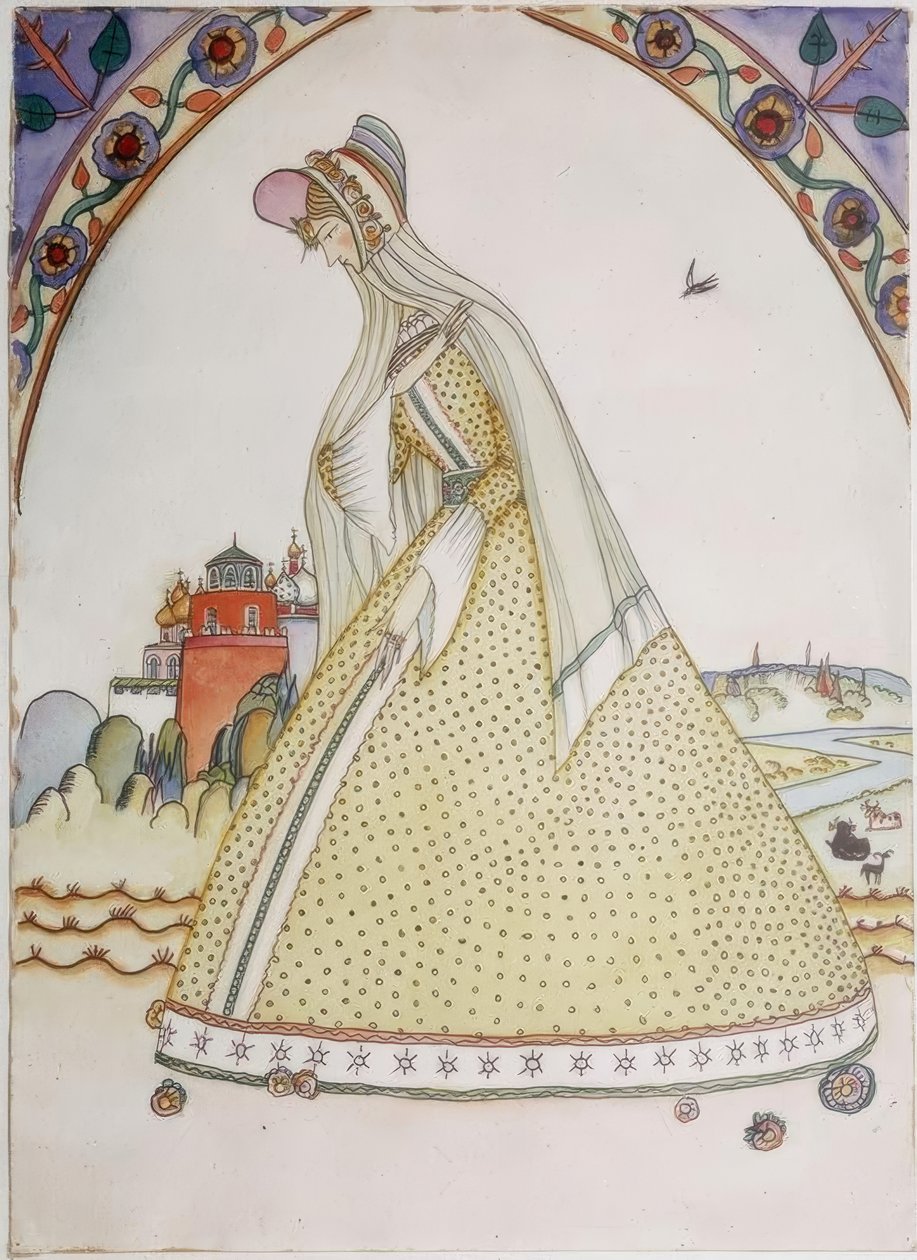 Dame mit Reifrock von Wassily Kandinsky
