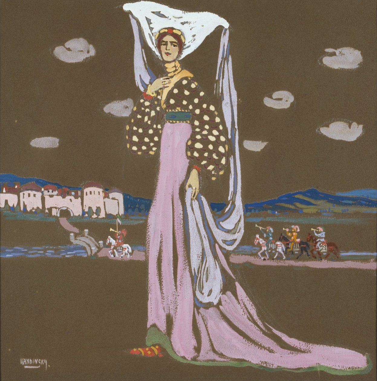 Die Nacht (Spazierende Dame) von Wassily Kandinsky