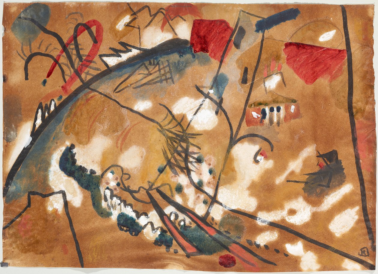 Entwurf zu "Improvisation 24 (Troika II)" von Wassily Kandinsky