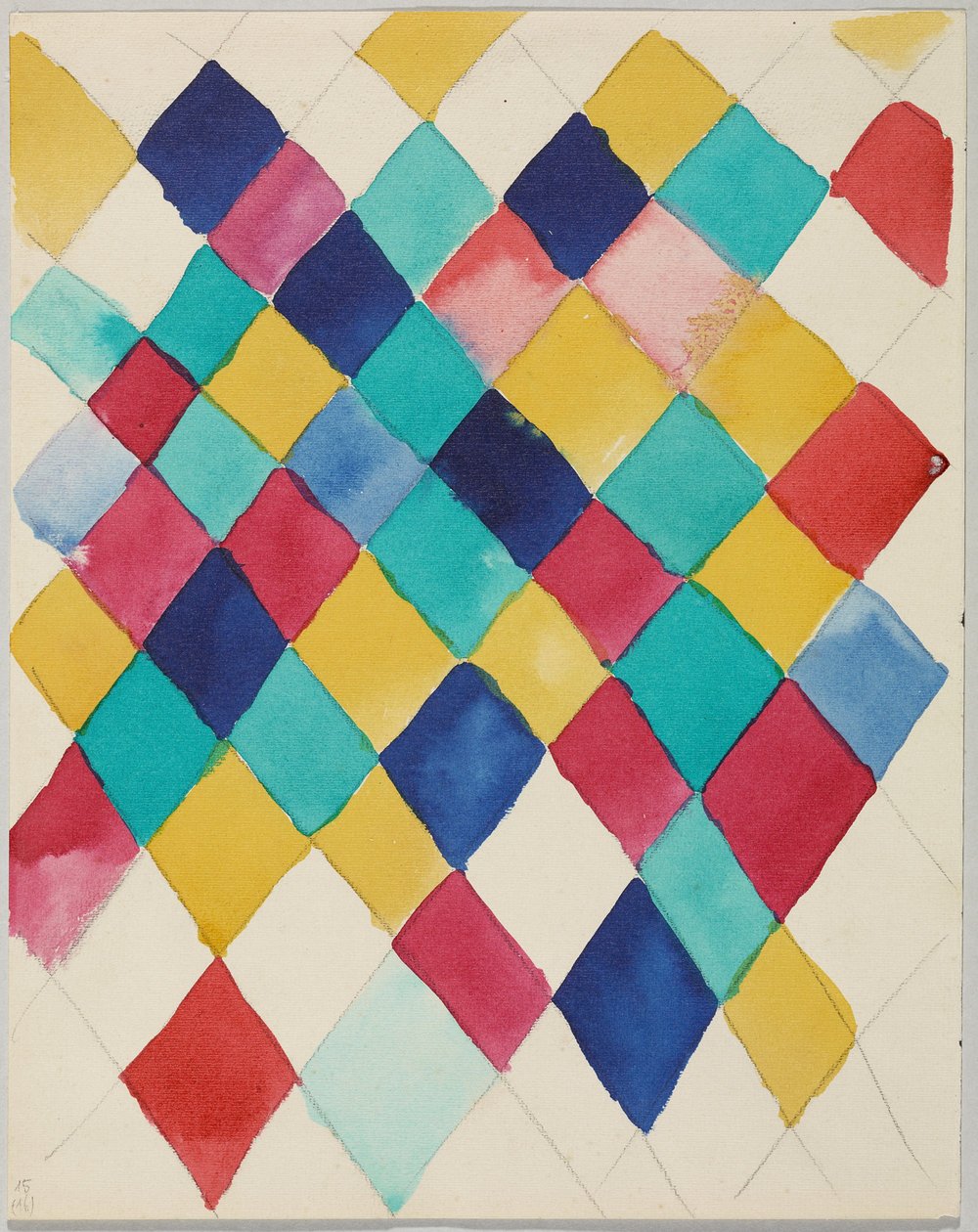 Farbstudie mit Rauten von Wassily Kandinsky