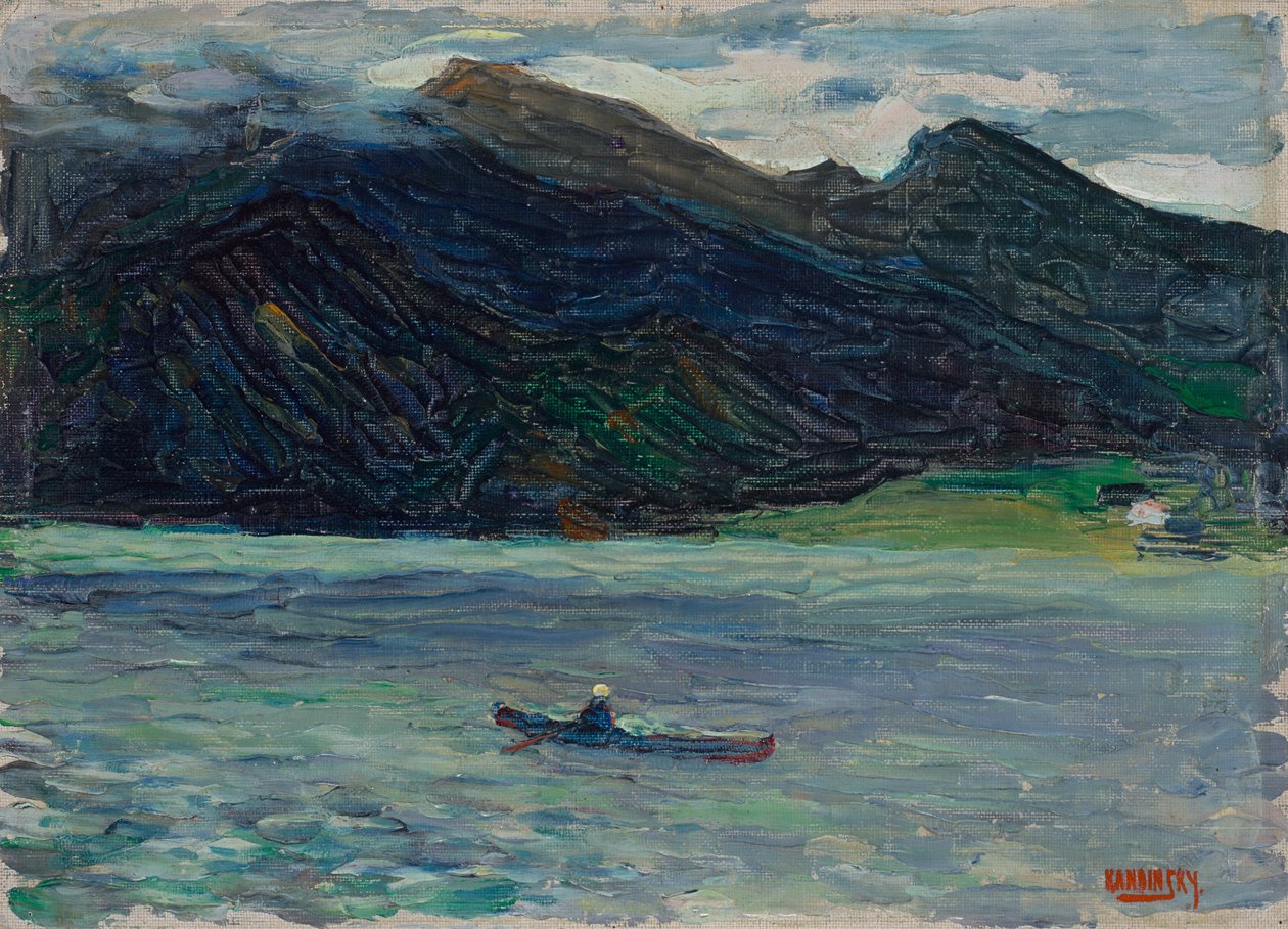 Kochel – See mit Boot von Wassily Kandinsky