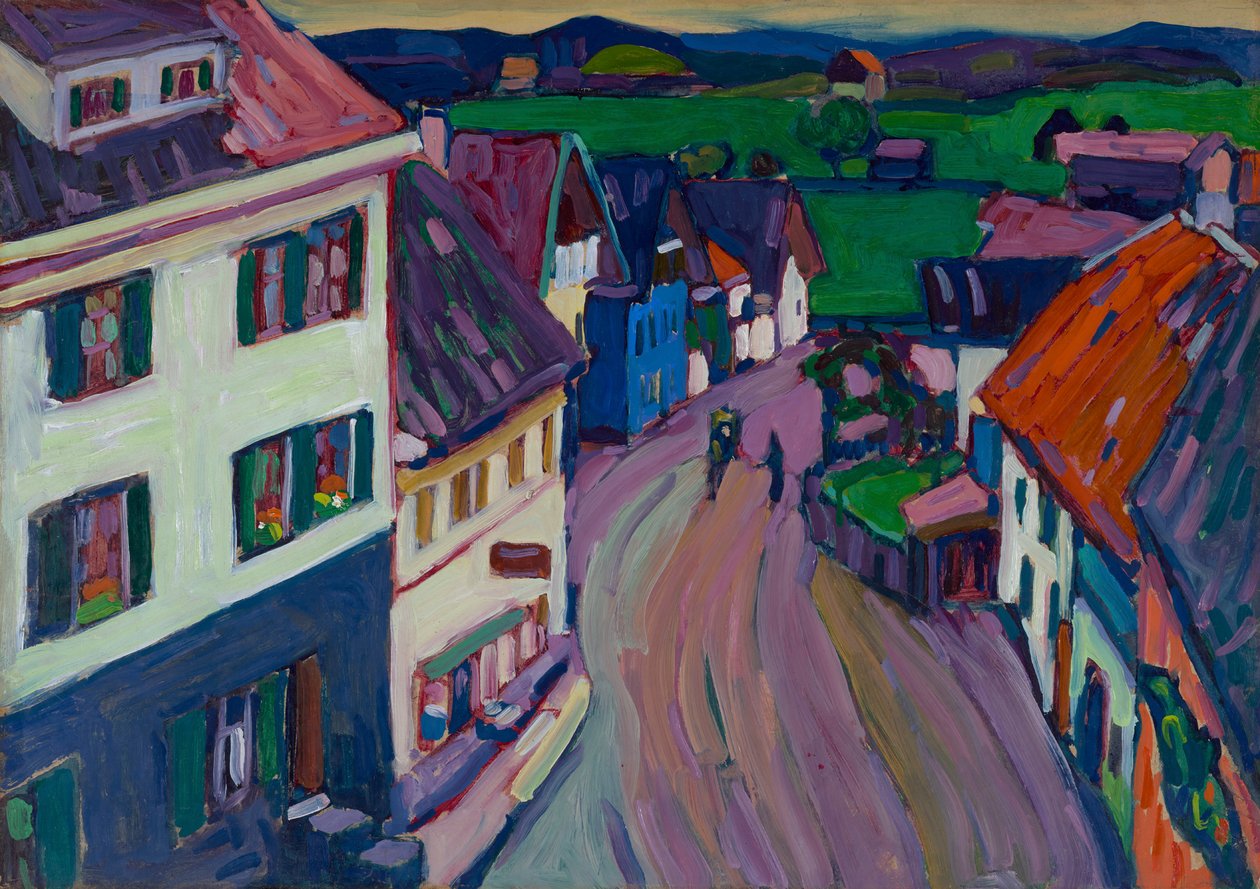 Murnau – Blick aus dem Fenster des Griesbräu von Wassily Kandinsky