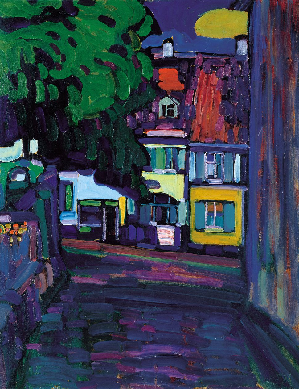 Murnau, Häuser im Obermarkt, 1908 von Wassily Kandinsky