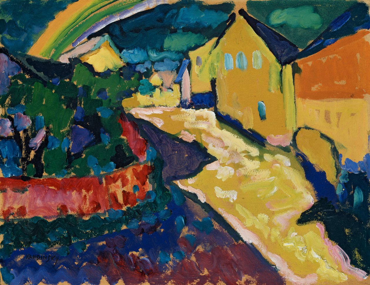Murnau – Landschaft mit Regenbogen von Wassily Kandinsky