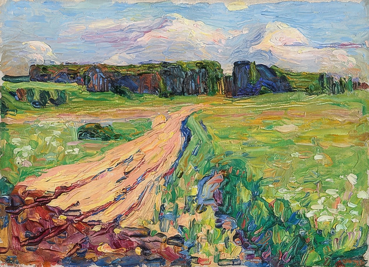 Planegg I. Landschaft bei München von Wassily Kandinsky