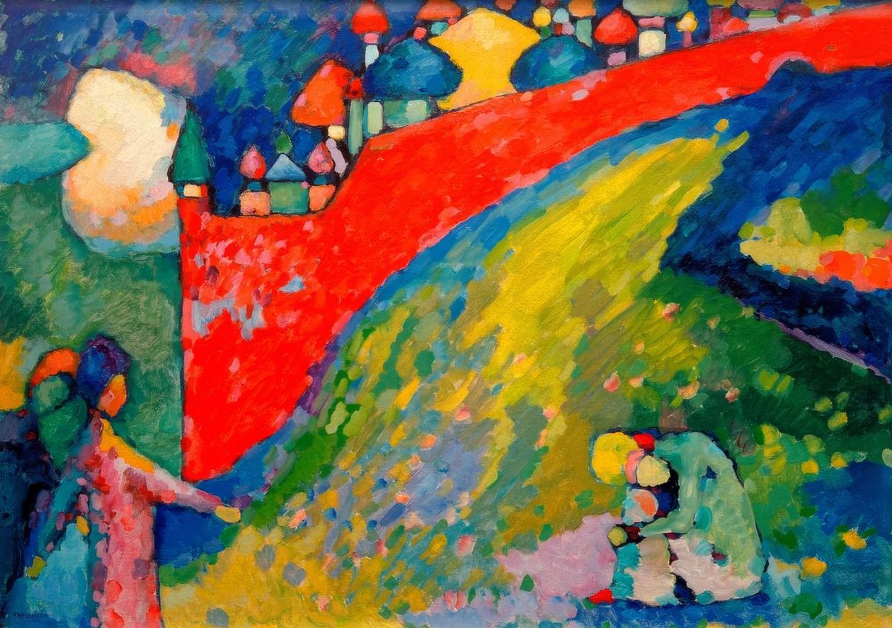 Rote Mauer (Kuppeln) von Wassily Kandinsky