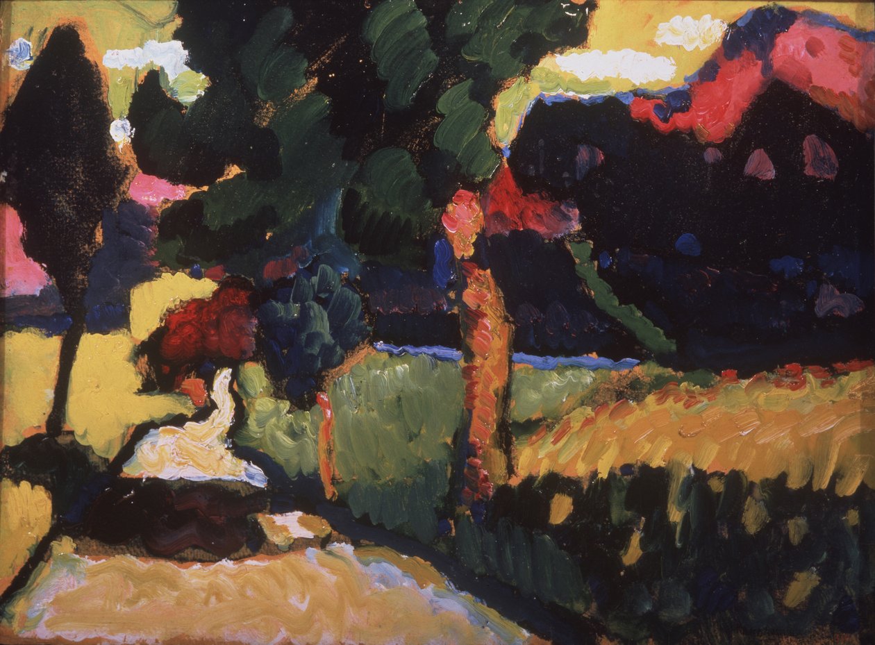 Sommerlandschaft, 1909 von Wassily Kandinsky