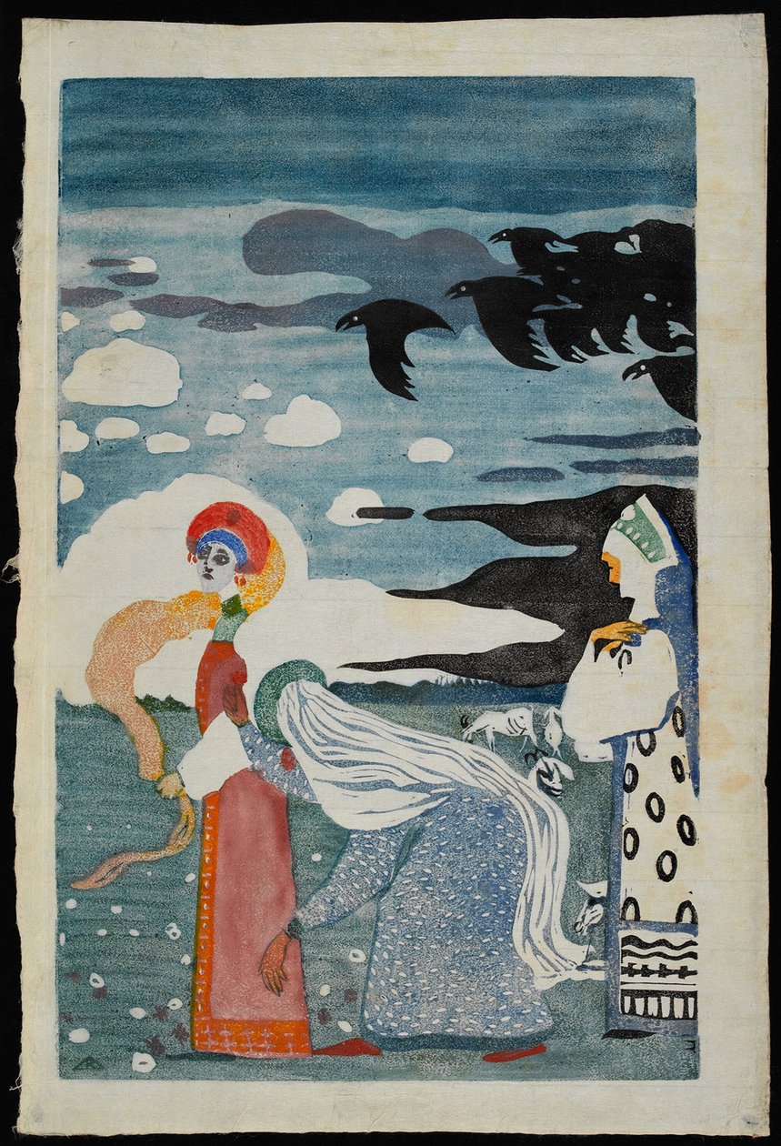 Die Raben, 1907 von Wassily Kandinsky