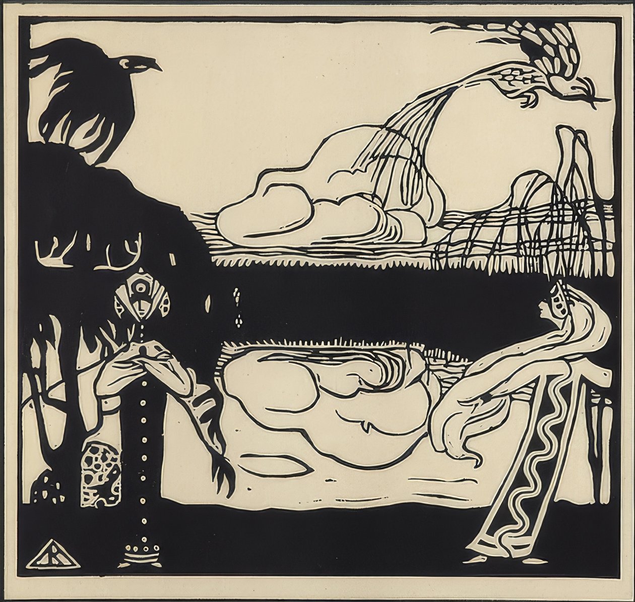 Zwei Vögel von Wassily Kandinsky