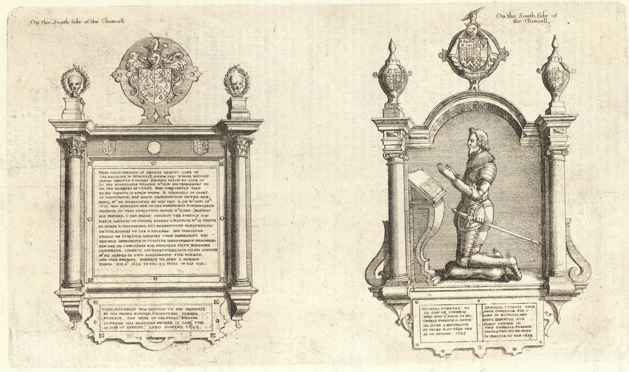 Abbot und Purefoy (Denkmal) von Wenceslaus Hollar