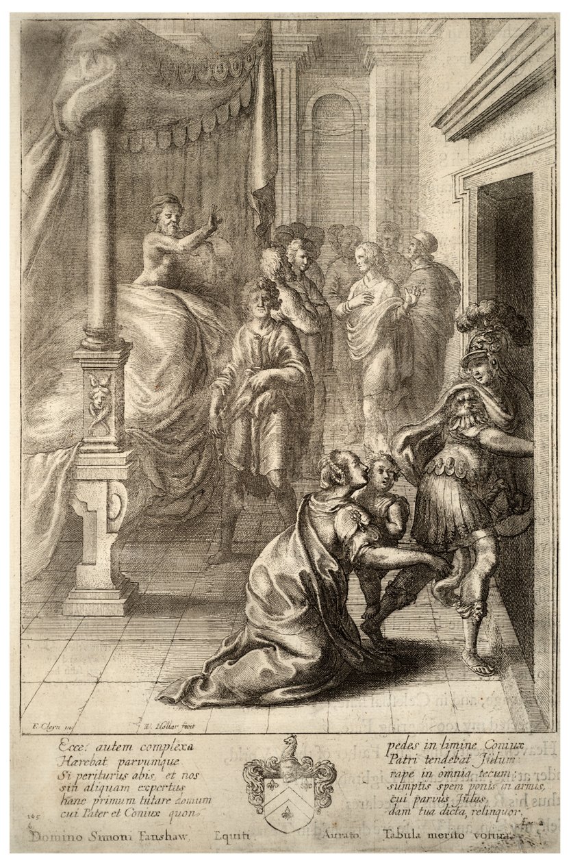 Aeneas verlässt Troja. Zustand 3 von Wenceslaus Hollar