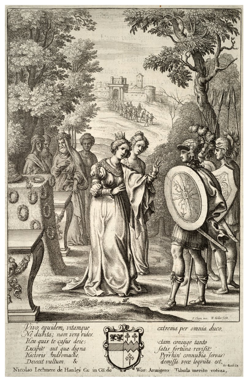 Aeneas trifft Andromache. Zustand 2 von Wenceslaus Hollar