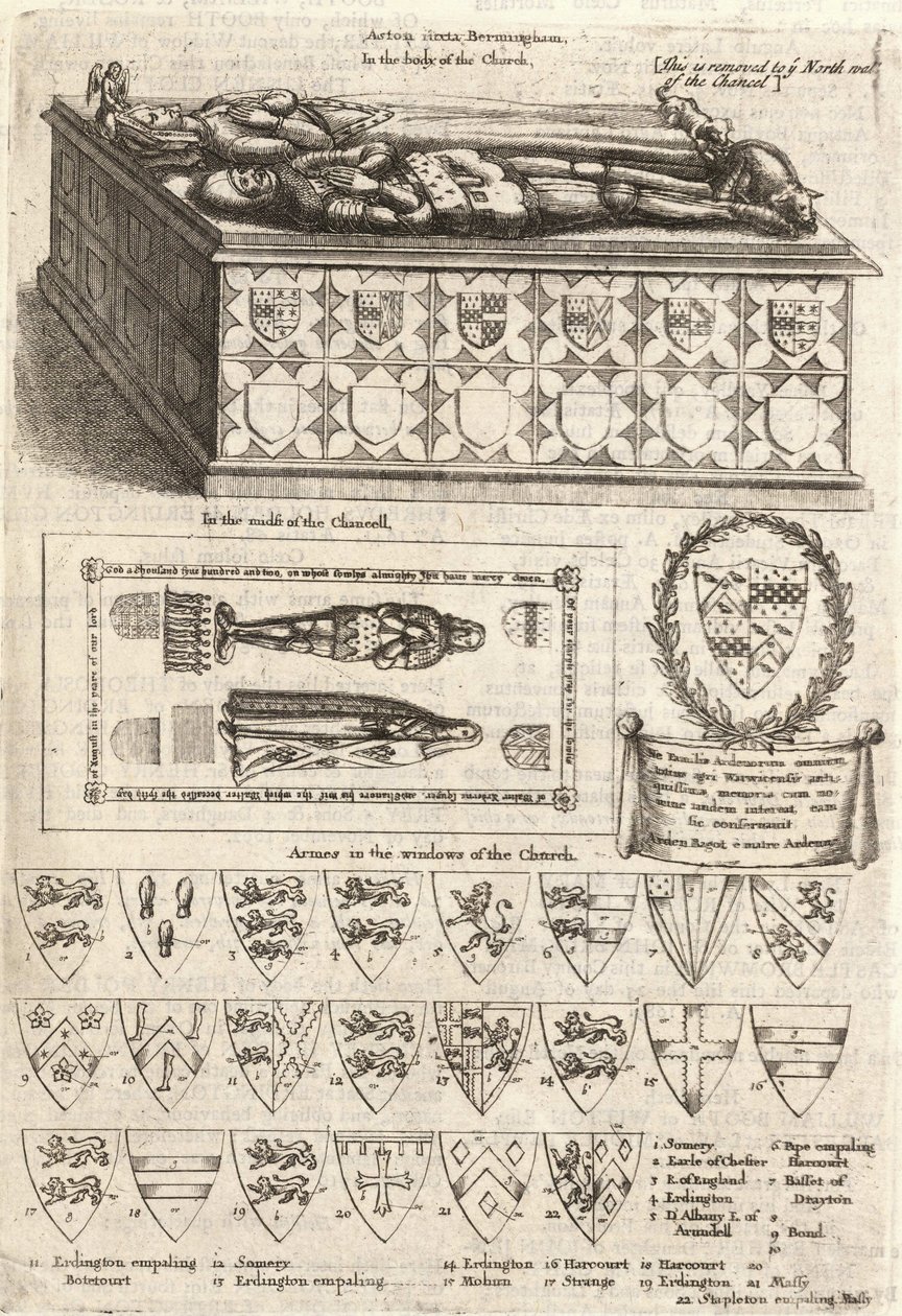 Arden (Denkmal). Zustand 2 von Wenceslaus Hollar