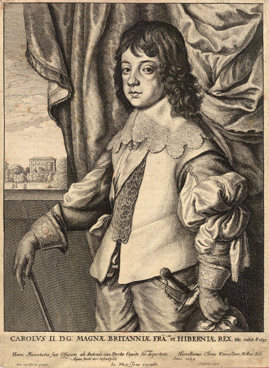 Karl II. Zustand 4 von Wenceslaus Hollar