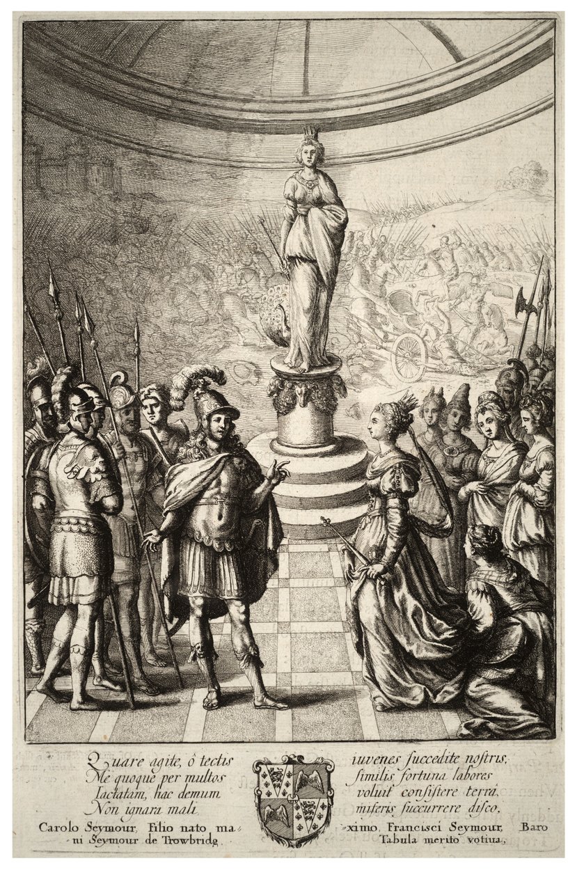 Dido und Aeneas. Zustand 2 von Wenceslaus Hollar