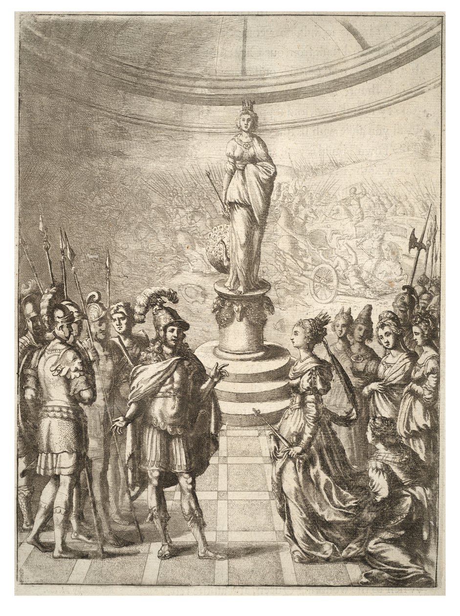 Dido und Aeneas. Zustand 5 von Wenceslaus Hollar