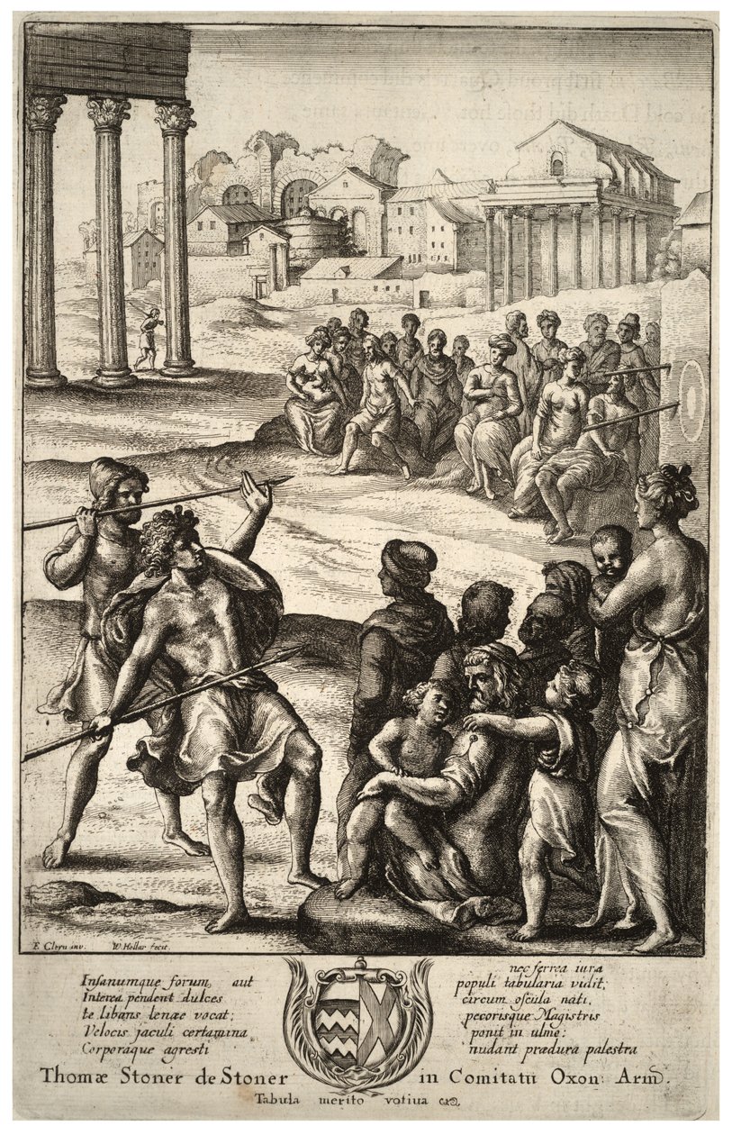 Speerwerfen. Zustand 3 von Wenceslaus Hollar