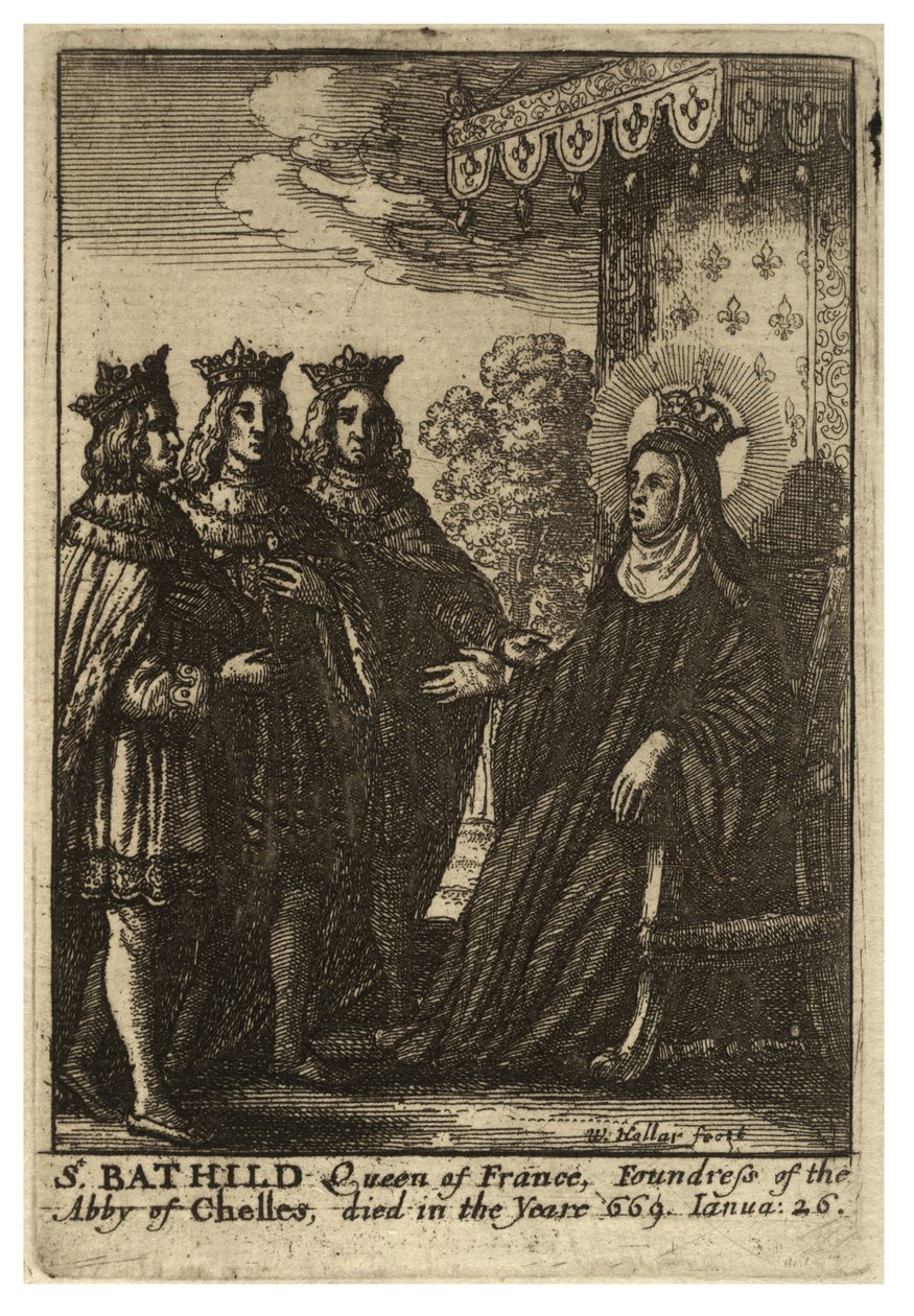 St. Bathilde von Wenceslaus Hollar