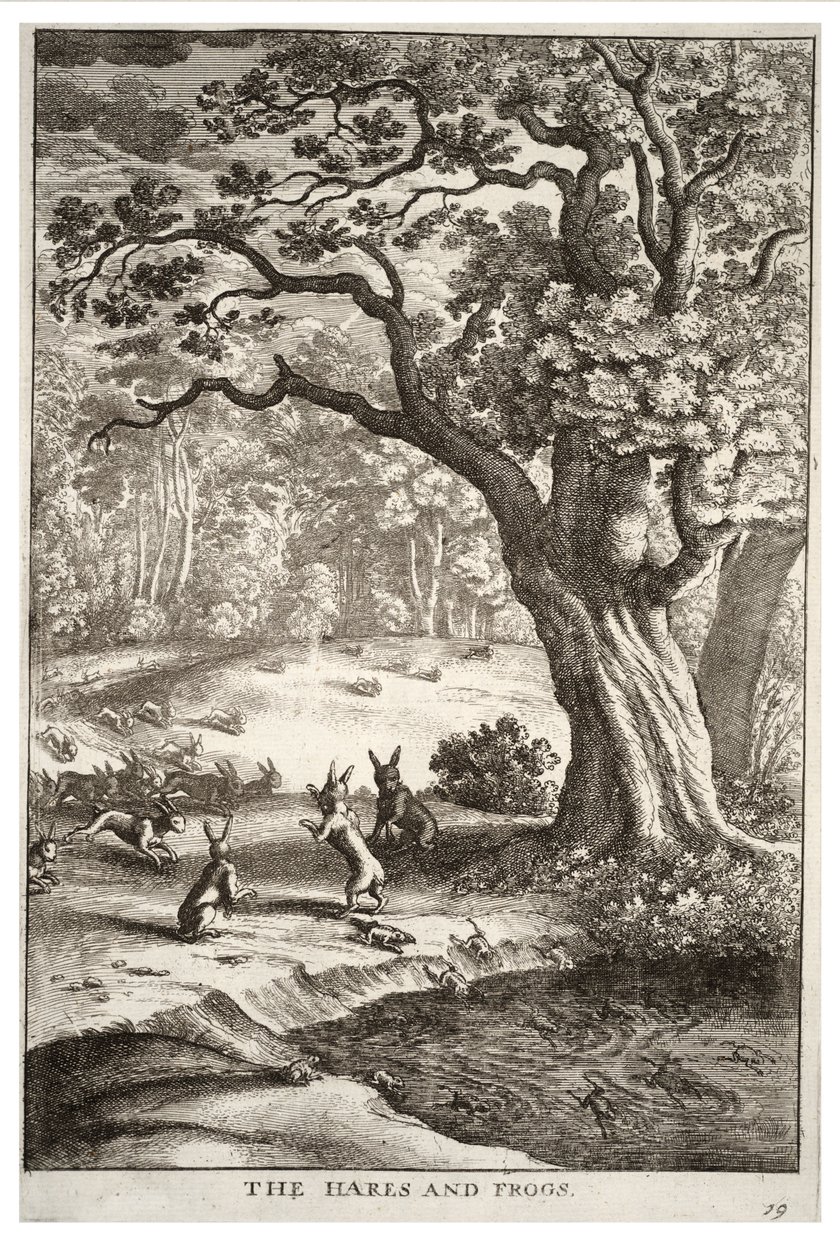 Die Hasen und Frösche von Wenceslaus Hollar