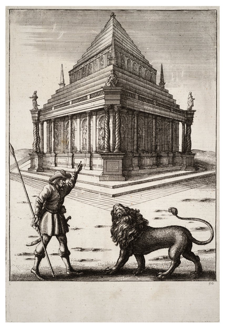 Der Löwe und der Förster von Wenceslaus Hollar