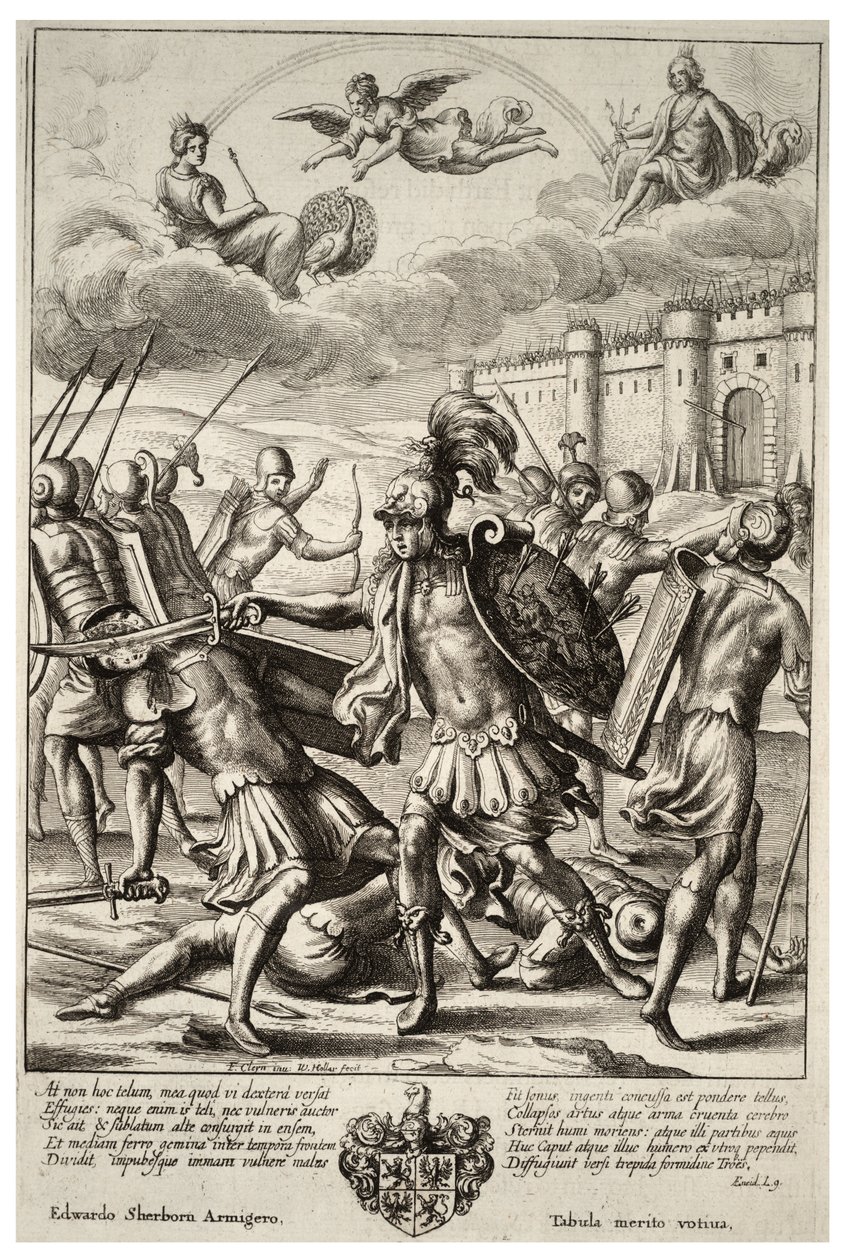 Turnus tötet Pandarus. Zustand 2 von Wenceslaus Hollar