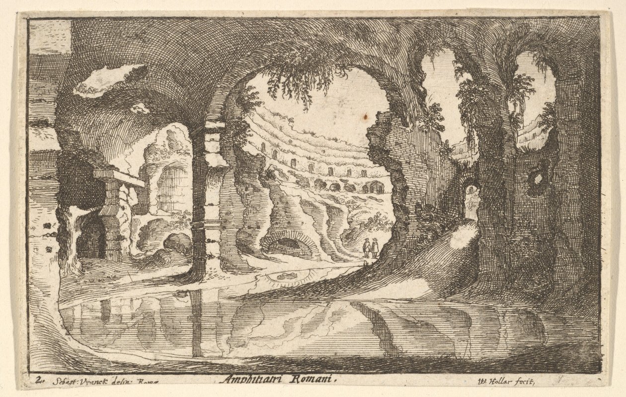 Amphitiatri Romani, ca. 1650 von Wenceslaus Hollar