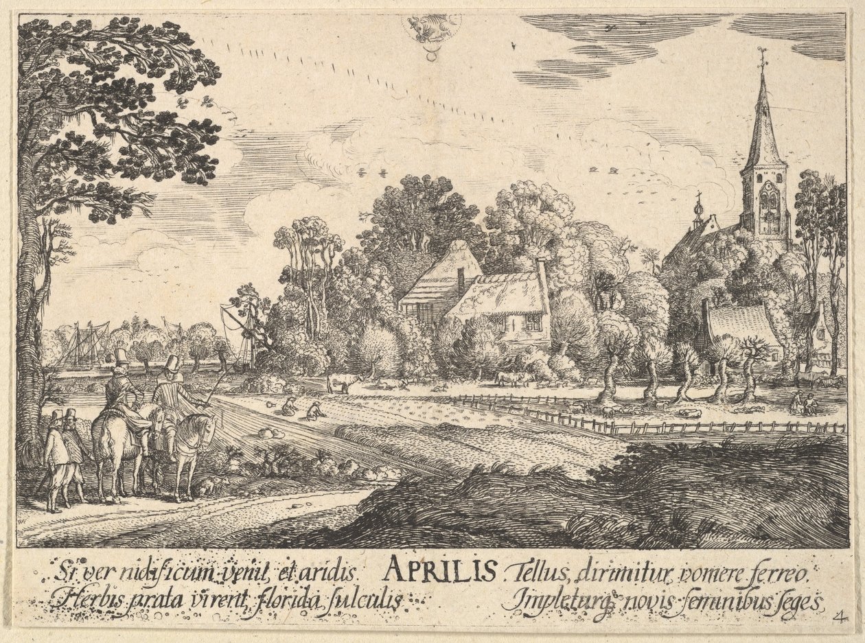 April, 1628-29 von Wenceslaus Hollar